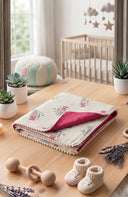 "I Love Mom" Muslin Baby Blanket