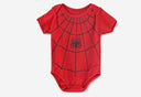 Bebic Little Spider clothing, colorful fabric with spider design, displayed on a flat surface.