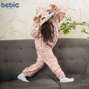 White Leopard Print Lounge Jumpsuit