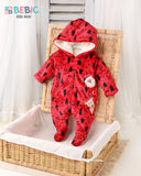 Santa & Reindeer Cozy Fleece Suit