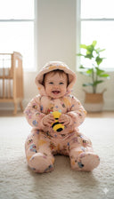 Baby Bird Pink Padded Snowsuit
